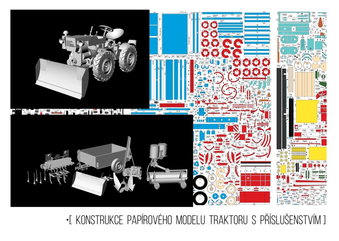 Konstrukce papírového modelu.