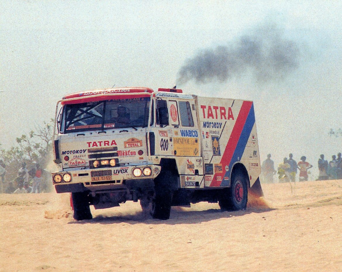 Dakar 1996 - v poslední etapě na pláži Růžového jezera.